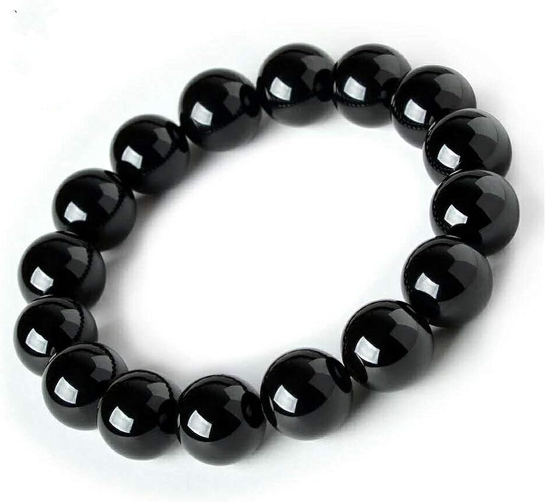 Black Tourmaline Bead Bracelet - Click Image to Close